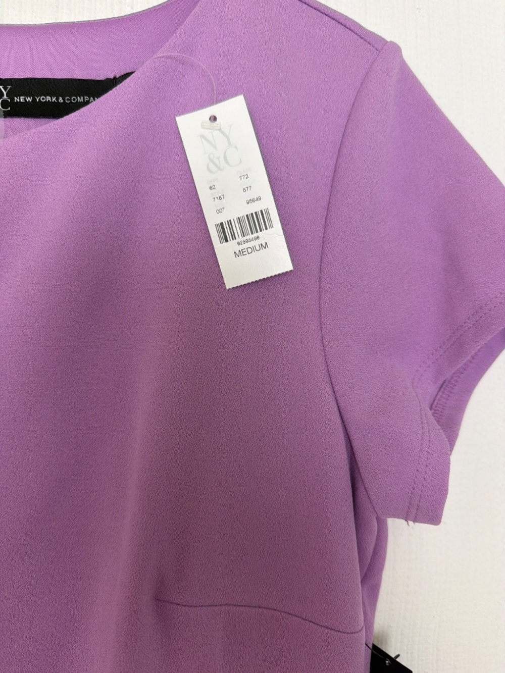 💜 New York & Company Purple Sheath Dress – Size M – NWT - Picture 2 of 3